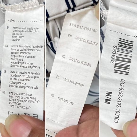 Women Pants Medium Striped Polyester Tie waist ruffles Urban Heritage - Picture 9 of 13